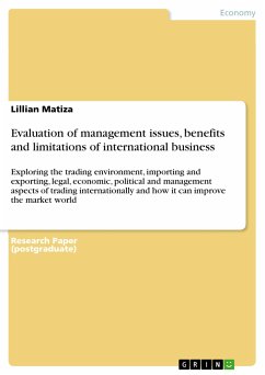 Evaluation of management issues, benefits and limitations of international business (eBook, PDF)