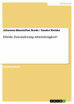Erhöht Zuwanderung Arbeitslosigkeit? (eBook, PDF) - Brede, Johannes-Maximilian; Rietzke, Sandra