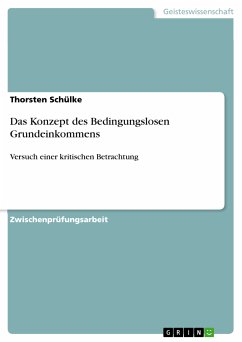 Das Konzept des Bedingungslosen Grundeinkommens (eBook, PDF) - Schülke, Thorsten