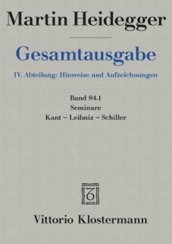 Seminare / Gesamtausgabe 4. Abteilung: Hinweise und Aufzei, 84.1, Tl.1 - Heidegger, Martin