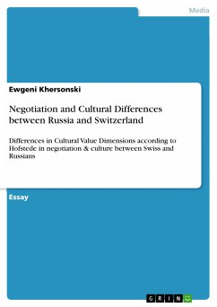 Negotiation and Cultural Differences between Russia and Switzerland (eBook, PDF) - Khersonski, Ewgeni