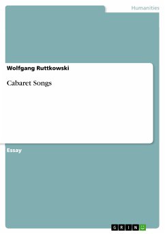 Cabaret Songs (eBook, PDF) - Ruttkowski, Wolfgang