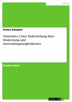 Nanotubes - Unter Einbeziehung ihrer Entdeckung und Anwendungsmöglichkeiten (eBook, ePUB) Nanotubes - Unter Einbeziehung ihrer Entdeckung und Anwendungsmöglichkeiten (eBook, ePUB)