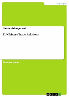 EU-Chinese Trade Relations (eBook, PDF)