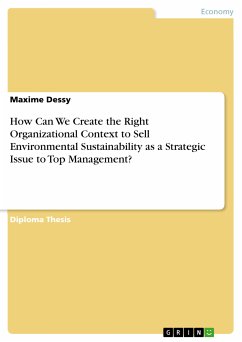 How Can We Create the Right Organizational Context to Sell Environmental Sustainability as a Strategic Issue to Top Management? (eBook, PDF)