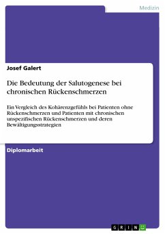 Die Bedeutung der Salutogenese bei chronischen Rückenschmerzen (eBook, PDF) - Galert, Josef
