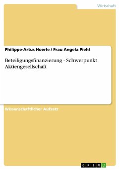 Cover Beteiligungsfinanzierung - Schwerpunkt Aktiengesellschaft (eBook, PDF)