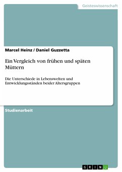 Ein Vergleich von frühen und späten Müttern (eBook, PDF)