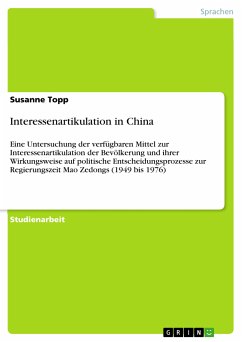 Interessenartikulation in China (eBook, PDF) - Topp, Susanne
