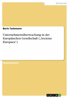 Unternehmensüberwachung in der Europäischen Gesellschaft (&quote;Societas Europaea&quote;) (eBook, ePUB)