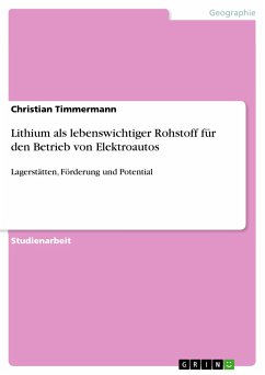 Lithium als lebenswichtiger Rohstoff für den Betrieb von Elektroautos (eBook, PDF) - Timmermann, Christian