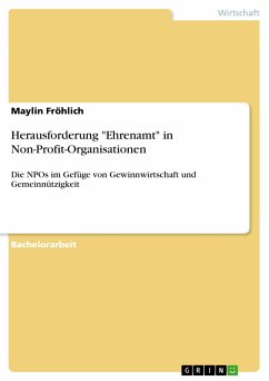 Herausforderung &quote;Ehrenamt&quote; in Non-Profit-Organisationen (eBook, PDF)