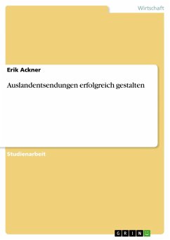 Auslandentsendungen erfolgreich gestalten (eBook, ePUB) - Ackner, Erik