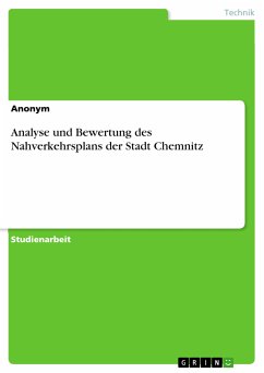 Analyse und Bewertung des Nahverkehrsplans der Stadt Chemnitz (eBook, PDF)