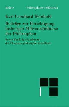 Beiträge zur Berichtigung bisheriger Mißverständnisse der Philosophen (I) (eBook, PDF) - Reinhold, Karl Leonhard
