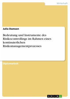Bedeutung und Instrumente des Risikocontrollings im Rahmen eines kontinuierlichen Risikomanagementprozesses (eBook, PDF) - Damsen, Julia