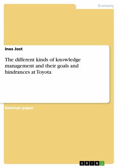 The different kinds of knowledge management and their goals and hindrances at Toyota (eBook, PDF)
