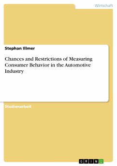 Chances and Restrictions of Measuring Consumer Behavior in the Automotive Industry (eBook, PDF)