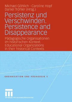 Persistenz und Verschwinden. Persistence and Disappearance (eBook, PDF)