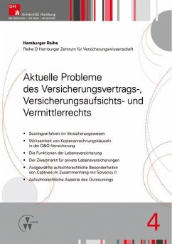 Aktuelle Probleme des Versicherungsvertrags-, Versicherungsaufsichts- und Vermittlerrechts (eBook, PDF) - Drees, Holger; Koch, Robert; Nell, Martin