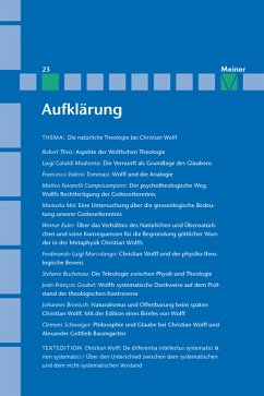 Aufklärung, Band 23: Die natürliche Theologie bei Christian Wolff (eBook, PDF)