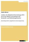 Analyse der Risikoberichterstattung 2010 bei sechs HDAX-Unternehmen der Kosmetik- und Bekleidungsbranche