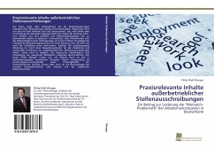 Praxisrelevante Inhalte außerbetrieblicher Stellenausschreibungen - Wenger, Philip Wolf