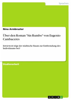 Über den Roman &quote;Sin Rumbo&quote; von Eugenio Cambaceres (eBook, PDF)