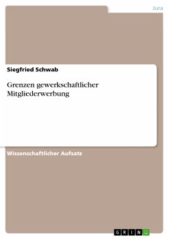 Grenzen gewerkschaftlicher Mitgliederwerbung (eBook, PDF) - Schwab, Siegfried