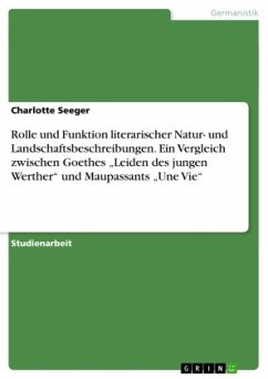 Rolle und Funktion literarischer Natur- und Landschaftsbeschreibungen. Ein Vergleich zwischen Goethes ¿Leiden des jungen Werther¿ und Maupassants ¿Une Vie¿