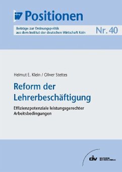 Reform der Lehrerbeschäftigung (eBook, PDF) - Klein, Helmut E.; Stettes, Oliver