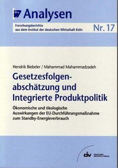 Cover Gesetzesfolgenabschätzung und Integrierte Produktpolitik (eBook, PDF)