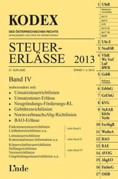 Cover KODEX Steuer-Erlässe 2013 (f. Österreich)