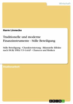 Traditionelle und moderne Finanzinstrumente - Stille Beteiligung (eBook, ePUB)