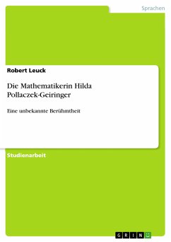 Die Mathematikerin Hilda Pollaczek-Geiringer (eBook, PDF) - Leuck, Robert