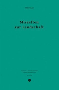 Cover Miszellen zur Landschaft