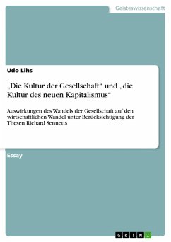 "Die Kultur der Gesellschaft" und "die Kultur des neuen Kapitalismus" (eBook, ePUB)