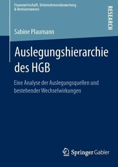 Auslegungshierarchie des HGB - Plaumann, Sabine
