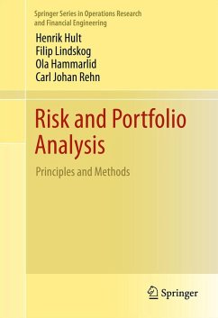 Risk and Portfolio Analysis (eBook, PDF) - Hult, Henrik; Lindskog, Filip; Hammarlid, Ola; Rehn, Carl Johan