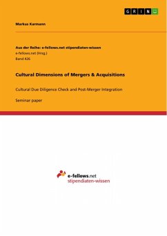 Cultural Dimensions of Mergers & Acquisitions (eBook, ePUB)