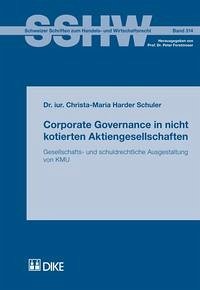 Corporate Governance in nicht kotierten Aktiengesellschaften - Harder Schuler, Christa M