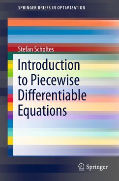 Introduction to Piecewise Differentiable Equations (eBook, PDF) - Scholtes, Stefan