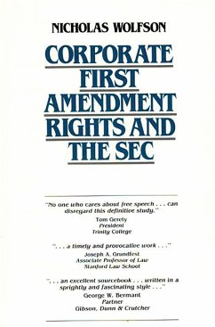 Cover Corporate First Amendment Rights and the SEC (eBook, PDF)