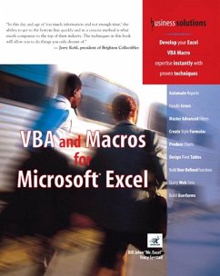 VBA and Macros for Microsoft Excel (eBook, ePUB) - Syrstad, Tracy; Jelen, Bill