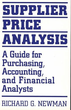 Cover Supplier Price Analysis (eBook, PDF)