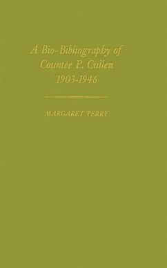 A Bio-Bibliography of Countee P. Cullen, 1903-1946 (eBook, PDF) - Perry, Margaret
