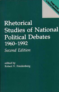 Rhetorical Studies of National Political Debates (eBook, PDF) - Friedenberg, Robert V.