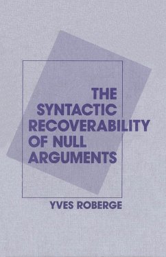 Cover Syntactic Recoverability of Null Arguments (eBook, PDF)