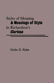 Styles of Meaning and Meanings of Style in Richardson's Clarissa (eBook, PDF)