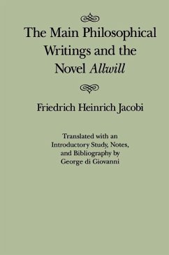 Cover Main Philosophical Writings and the Novel Allwill (eBook, PDF)